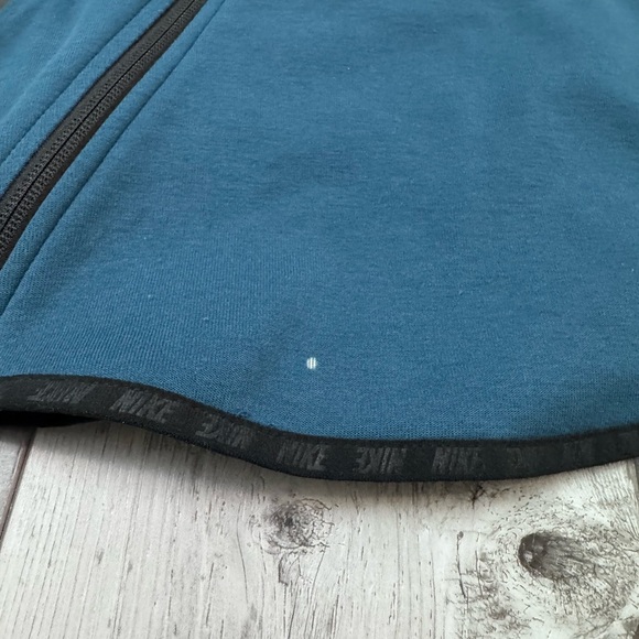 Nike Tech Fleece Butterfly Sweater Asymmetrical XS Blue STAIN - Picture 6 of 11